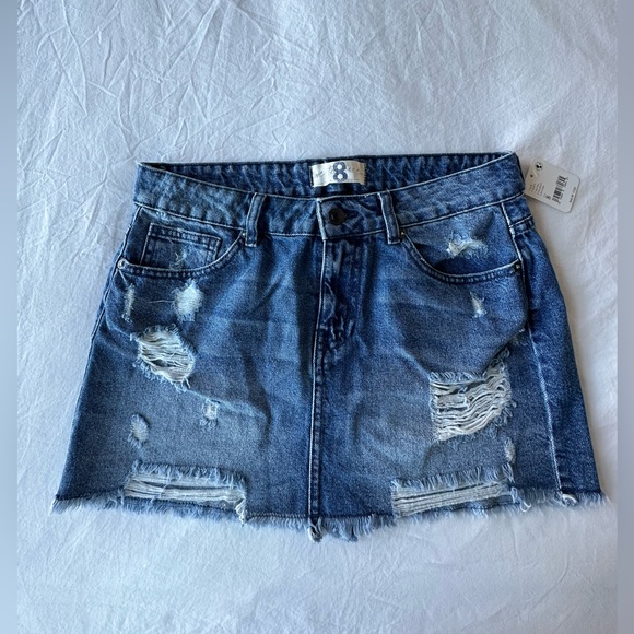Free People Mini Denim Skirt - Picture 1 of 2